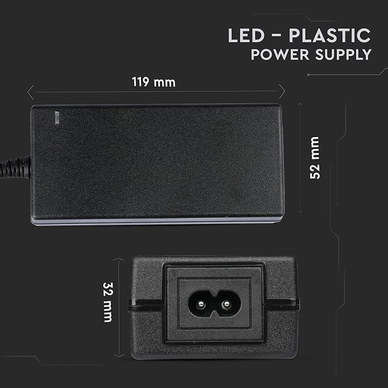 V-Tac Sursa alimentare Sursa Alimentare V-Tac SKU-3264 | SMPS Slim, 24V, 2.5A, 60W