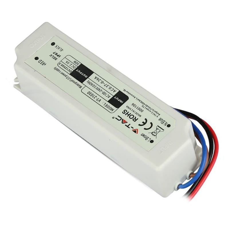 V-Tac Sursa alimentare Sursa Alimentare V-Tac SKU-3271 | Slim, 12V, 30W, 2.5A, IP67
