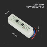 V-Tac Sursa alimentare Sursa Alimentare V-Tac SKU-3271 | Slim, 12V, 30W, 2.5A, IP67