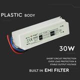 V-Tac Sursa alimentare Sursa Alimentare V-Tac SKU-3271 | Slim, 12V, 30W, 2.5A, IP67