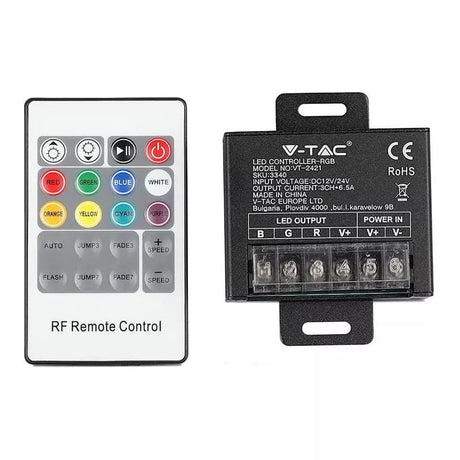 V-Tac Controller remote Controller Banda LED RGB V-Tac SKU-3340 | 12V/24V, 240W/480W