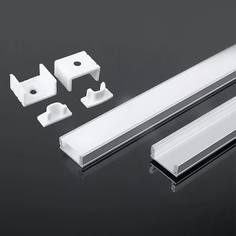 V-Tac Accesorii lumini scena Profil Aluminiu V-Tac SKU-3355 | 2m, 17.4mm x 7mm, Mat