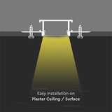 V-Tac Accesorii lumini scena Profil Aluminiu V-Tac SKU-3359 | Banda LED, Incastrat Rigips, 2M, IP20