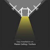 V-Tac Accesorii iluminat Profil Aluminiu V-Tac SKU-3361 | Banda LED, Montaj Rigips, Colt Exterior, 2m, Mat