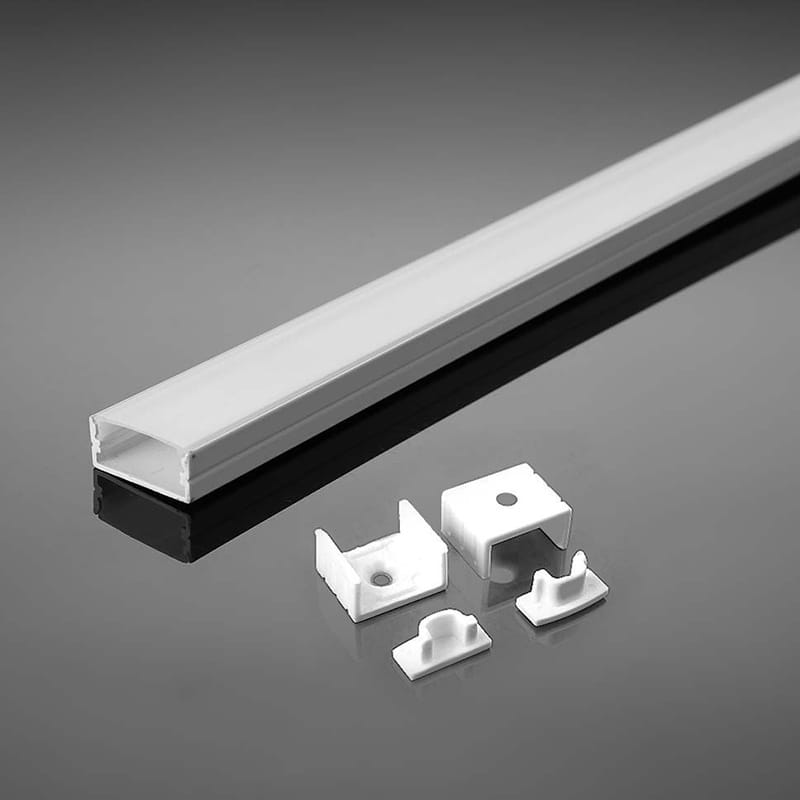 V-Tac Accesorii lumini scena Profil Aluminiu V-Tac SKU-3365 | 2m, 17.4mm x 7mm, Mat Alb