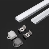 V-Tac Accesorii lumini scena Profil Aluminiu V-Tac SKU-3370 | Pentru Banda LED, 2m, 16x7mm, Alb
