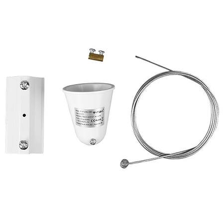 V-Tac Accesorii iluminat Kit Suspendare Sina Track Light V-Tac SKU-3566 | 1M, Alb