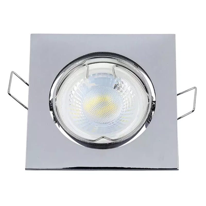 V-Tac Corp iluminat Corp Iluminat V-Tac SKU-3592 | Spot GU10, Crom, Patrat, Unghi Reglabil