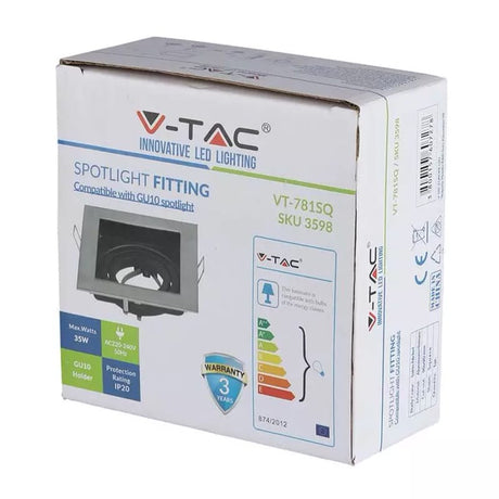 V-Tac Corp iluminat Corp Iluminat V-Tac SKU-3598 | Spot GU10, Crom