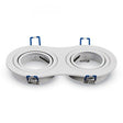 V-Tac Corp iluminat Corp Iluminat V-Tac SKU-3601 | Spot Dublu, 2xGU10, Alb, Unghi Reglabil