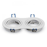 V-Tac Corp iluminat Corp Iluminat V-Tac SKU-3601 | Spot Dublu, 2xGU10, Alb, Unghi Reglabil