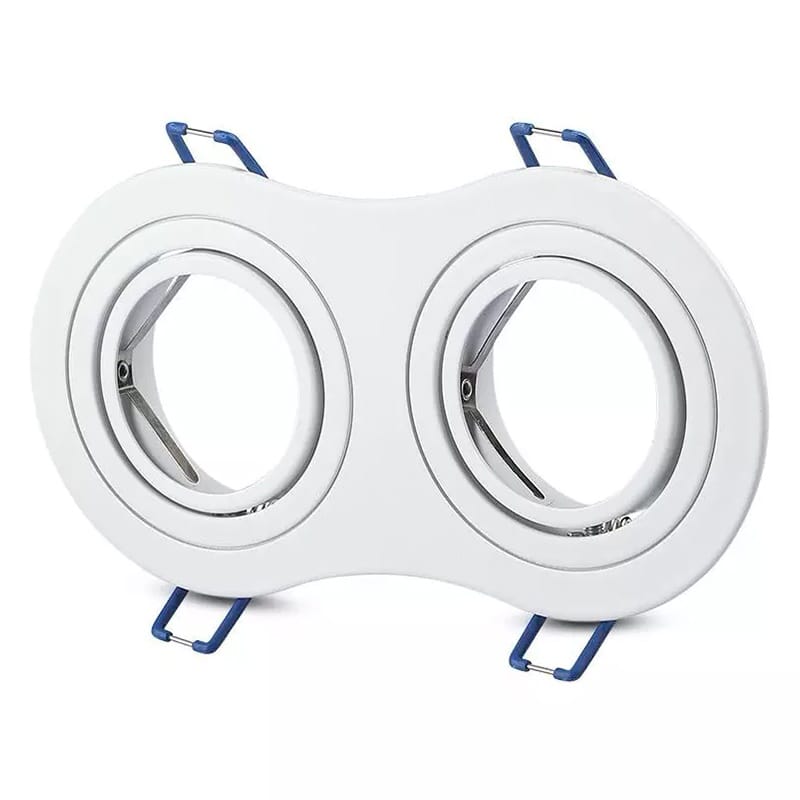 V-Tac Corp iluminat Corp Iluminat V-Tac SKU-3601 | Spot Dublu, 2xGU10, Alb, Unghi Reglabil