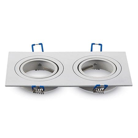 V-Tac Corp iluminat Corp Iluminat V-Tac SKU-3607 | Spot Patrat, 2xGU10, Alb