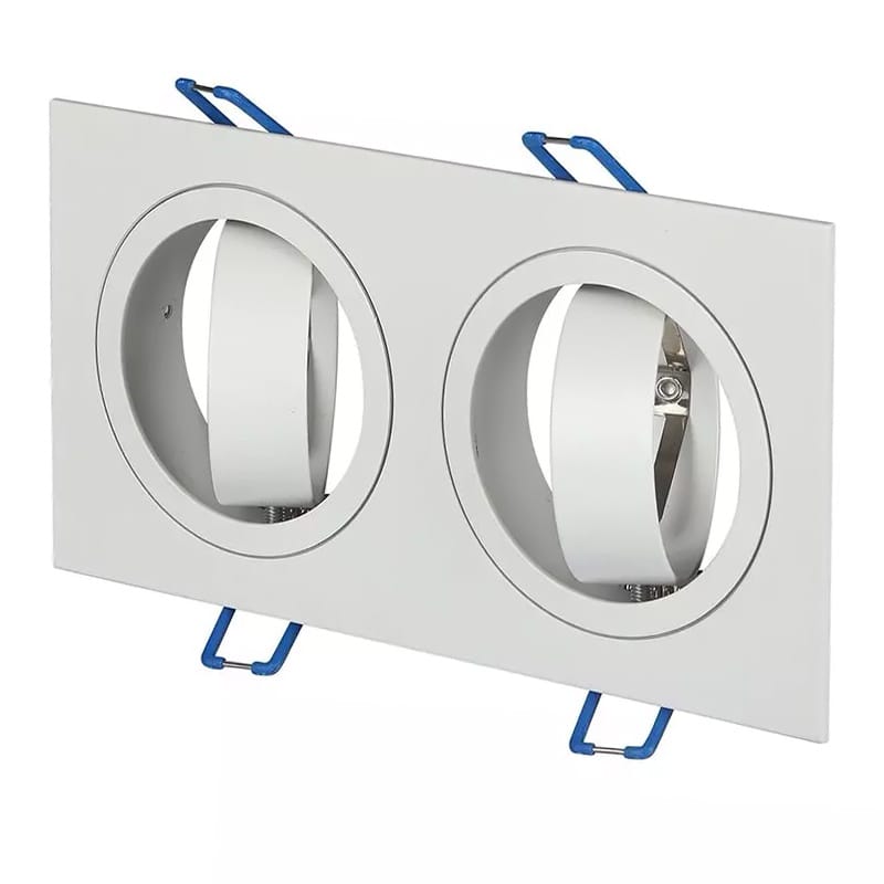 V-Tac Corp iluminat Corp Iluminat V-Tac SKU-3607 | Spot Patrat, 2xGU10, Alb