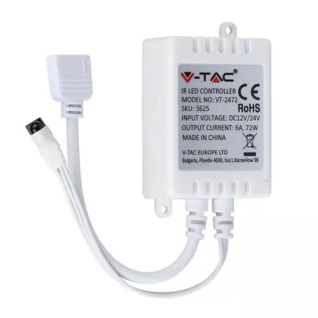 V-Tac Controller remote Controller LED RGB V-Tac SKU-3625 | 24 Butoane, Telecomanda IR