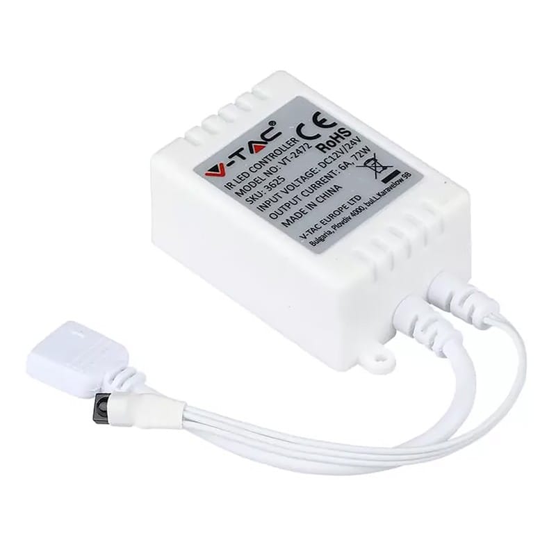 V-Tac Controller remote Controller LED RGB V-Tac SKU-3625 | 24 Butoane, Telecomanda IR