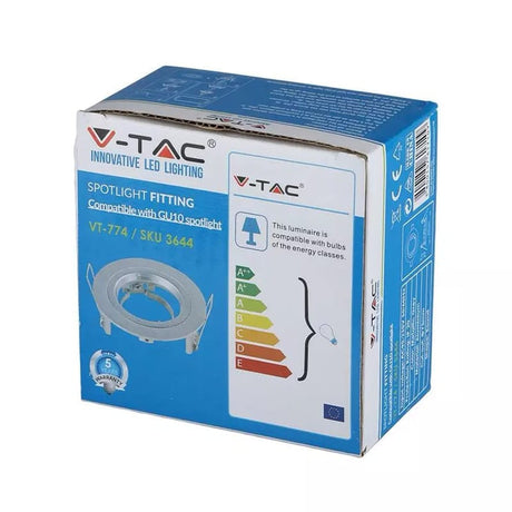 V-Tac Corp iluminat Corp Iluminat V-Tac SKU-3644 | Spot GU10, Crom, Unghi Reglabil