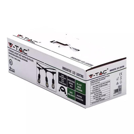 V-Tac Sir iluminat Sir Iluminat V-Tac SKU-3698 | 10x Soclu E27, 5m, IP54