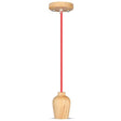 V-Tac Pendul Pendul Tavan V-Tac SKU-3723 | Soclu E27, Lemn, Rosu