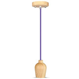 V-Tac Pendul Pendul Tavan V-Tac SKU-3724 | E27, Lemn, Violet