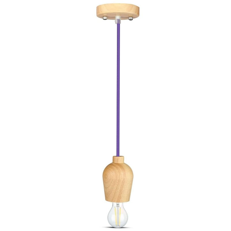 V-Tac Pendul Pendul Tavan V-Tac SKU-3724 | E27, Lemn, Violet