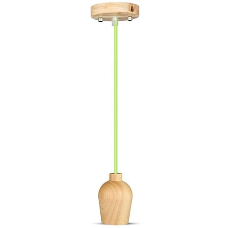 V-Tac Pendul Pendul Tavan V-Tac SKU-3725 | Soclu E27, Lemn, Verde