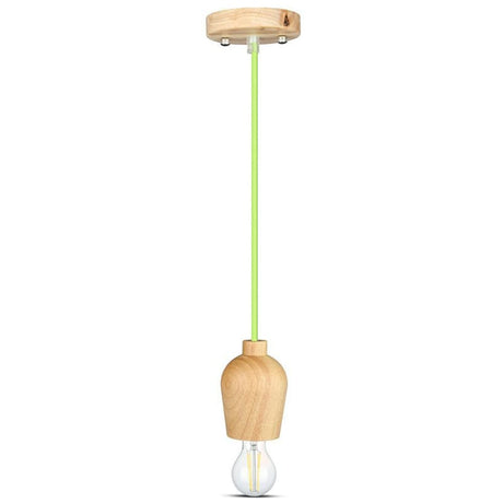 V-Tac Pendul Pendul Tavan V-Tac SKU-3725 | Soclu E27, Lemn, Verde