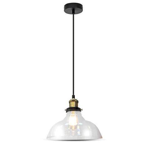 V-Tac Corp de iluminat Pendul Tavan V-Tac SKU-3730 | E27, 24.5x23x110cm, Sticla