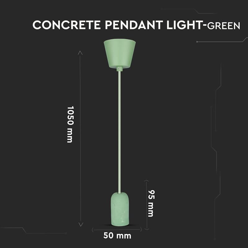 V-Tac Pendul Pendul Tavan V-Tac SKU-3742 | Soclu E27, Verde