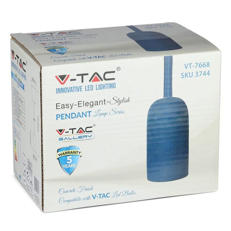 V-Tac Pendul Pendul Tavan V-Tac SKU-3744 | Soclu E27, Albastru