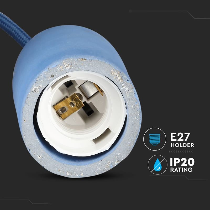 V-Tac Pendul Pendul Tavan V-Tac SKU-3744 | Soclu E27, Albastru