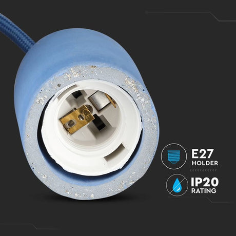 V-Tac Pendul Pendul Tavan V-Tac SKU-3744 | Soclu E27, Albastru