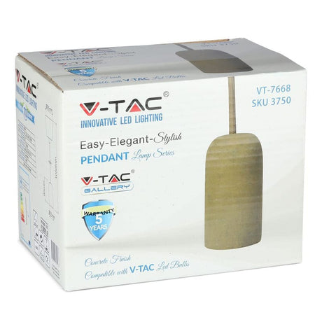 V-Tac Pendul Pendul Tavan V-Tac SKU-3750 | Soclu E27, Bej