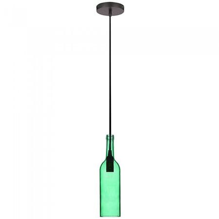 V-Tac Tava Pendul Tavan V-Tac SKU-3767 | Model Sticla Vin, Culoare Verde