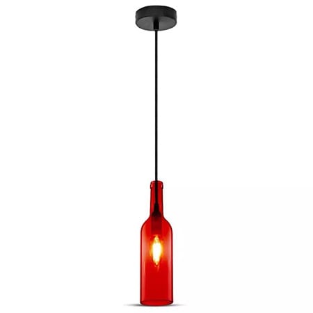 V-Tac Pendul Pendul Tavan V-Tac SKU-3769 | Sticla Vin, Rosu, E27