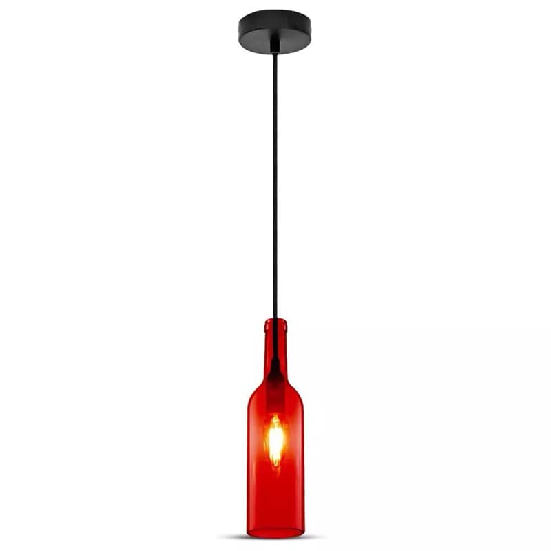 V-Tac Pendul Pendul Tavan V-Tac SKU-3769 | Sticla Vin, Rosu, E27