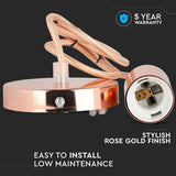 V-Tac Pendul Pendul Tavan V-Tac SKU-3777 | Soclu E27, Metal, Gold Rose