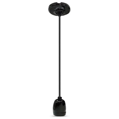V-Tac Pendul Pendul Tavan V-Tac SKU-3804 | Soclu E27, Portelan, Negru