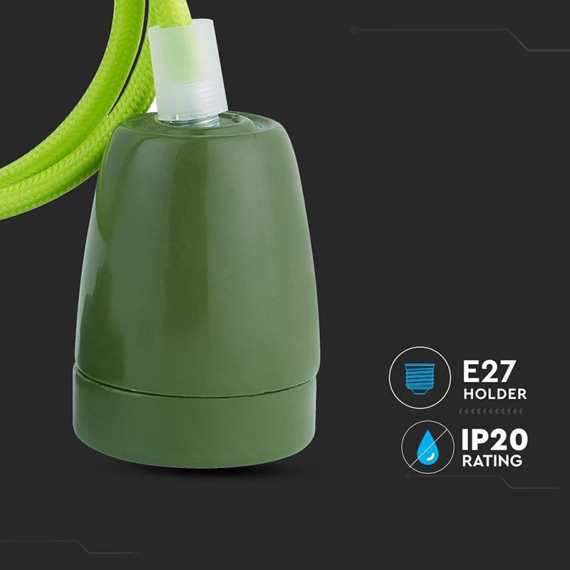 V-Tac Pendul Pendul Tavan V-Tac SKU-3805 | Portelan, E27, Verde