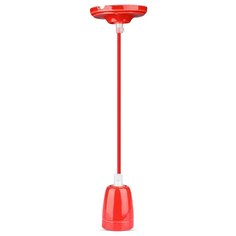 V-Tac Corpuri de iluminat Pendul Tavan V-Tac SKU-3807 | Portelan, Soclu E27, Rosu