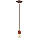 V-Tac Corpuri de iluminat Pendul Tavan V-Tac SKU-3810 | Portelan, Soclu E27, Maro
