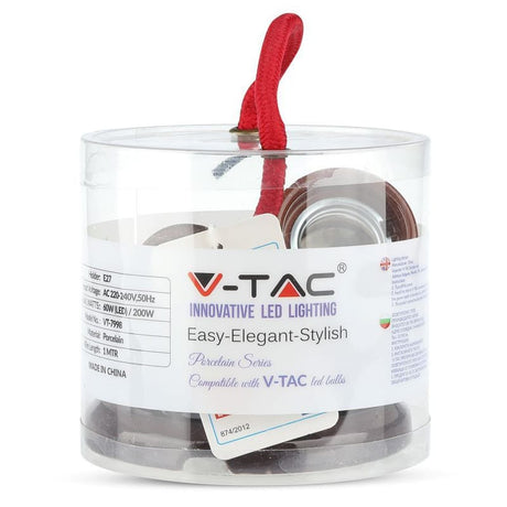 V-Tac Corpuri de iluminat Pendul Tavan V-Tac SKU-3810 | Portelan, Soclu E27, Maro