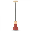 V-Tac Pendul Pendul Tavan V-Tac SKU-3857 | E27, Lemn/Ciment, Rosu