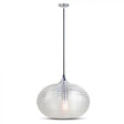 V-Tac Iluminat decorativ Pendul de Tavan V-Tac Diamond SKU-3879 | E27, Sticla Transparenta, Ø33 cm