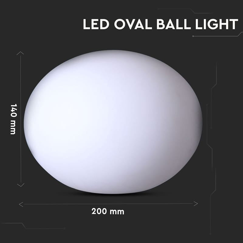 V-Tac Iluminat decorativ Lampa LED RGB V-Tac SKU-40141 | Decorativa Exterior, IP67, 20x14cm