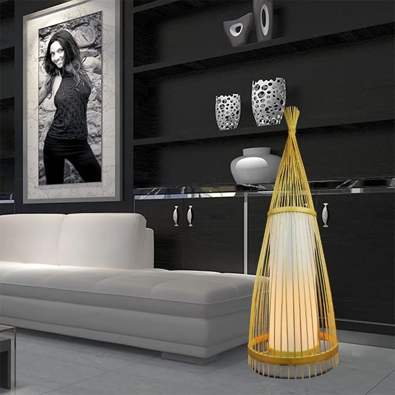 V-Tac Lampa Lampa de Podea V-Tac SKU-40561 | Rattan, E27, 150cm, Ø45cm, 60W