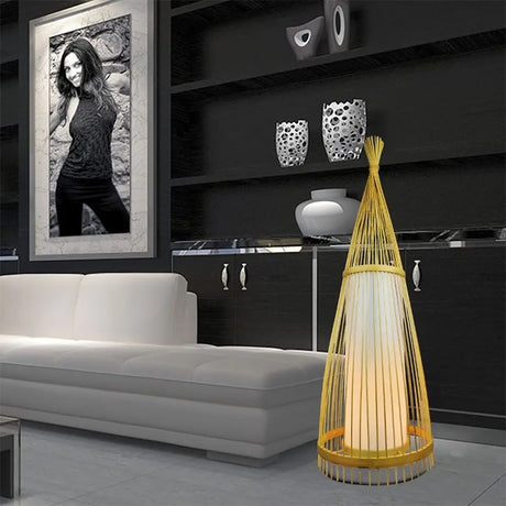 V-Tac Lampa Lampa de Podea V-Tac SKU-40561 | Rattan, E27, 150cm, Ø45cm, 60W