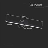 V-Tac Lampa LED Aplica LED V-Tac SKU-405841 | 10W, 4000K, 1530lm, IP65, 61cm, Negru