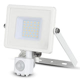 V-Tac Proiector LED Proiector LED V-Tac SKU-458 | 30W, 4000K, IP44, Senzor Miscare, Alb