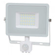 V-Tac Proiector LED Proiector LED V-Tac SKU-459 | 30W, 6400K, IP44, Senzor Miscare, Alb